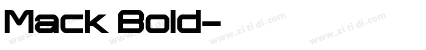 Mack Bold字体转换